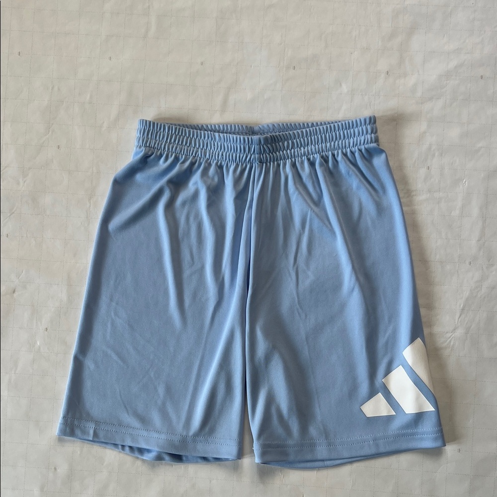Adidas Boy's Sky Blue Shorts - Size 7